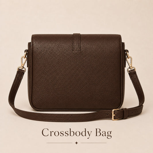 Women's Brown Crossbody Bag | Classic Adjustable Shoulder Purse – GREATIA