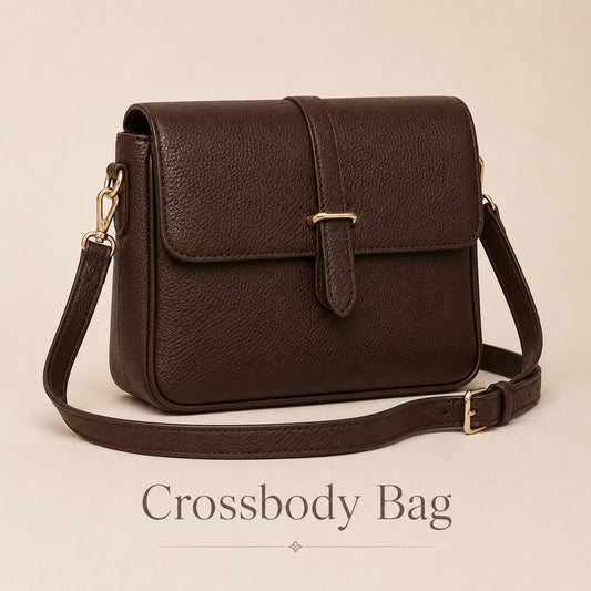 Women's Brown Crossbody Bag | Classic Adjustable Shoulder Purse – GREATIA